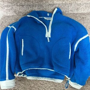 Free people mountain high 1/2 zip fleece in mid-Atlantic - size medium